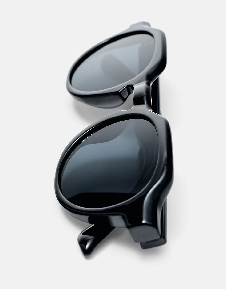 Lunettes de soleil à motif écaille de tortue - Noir