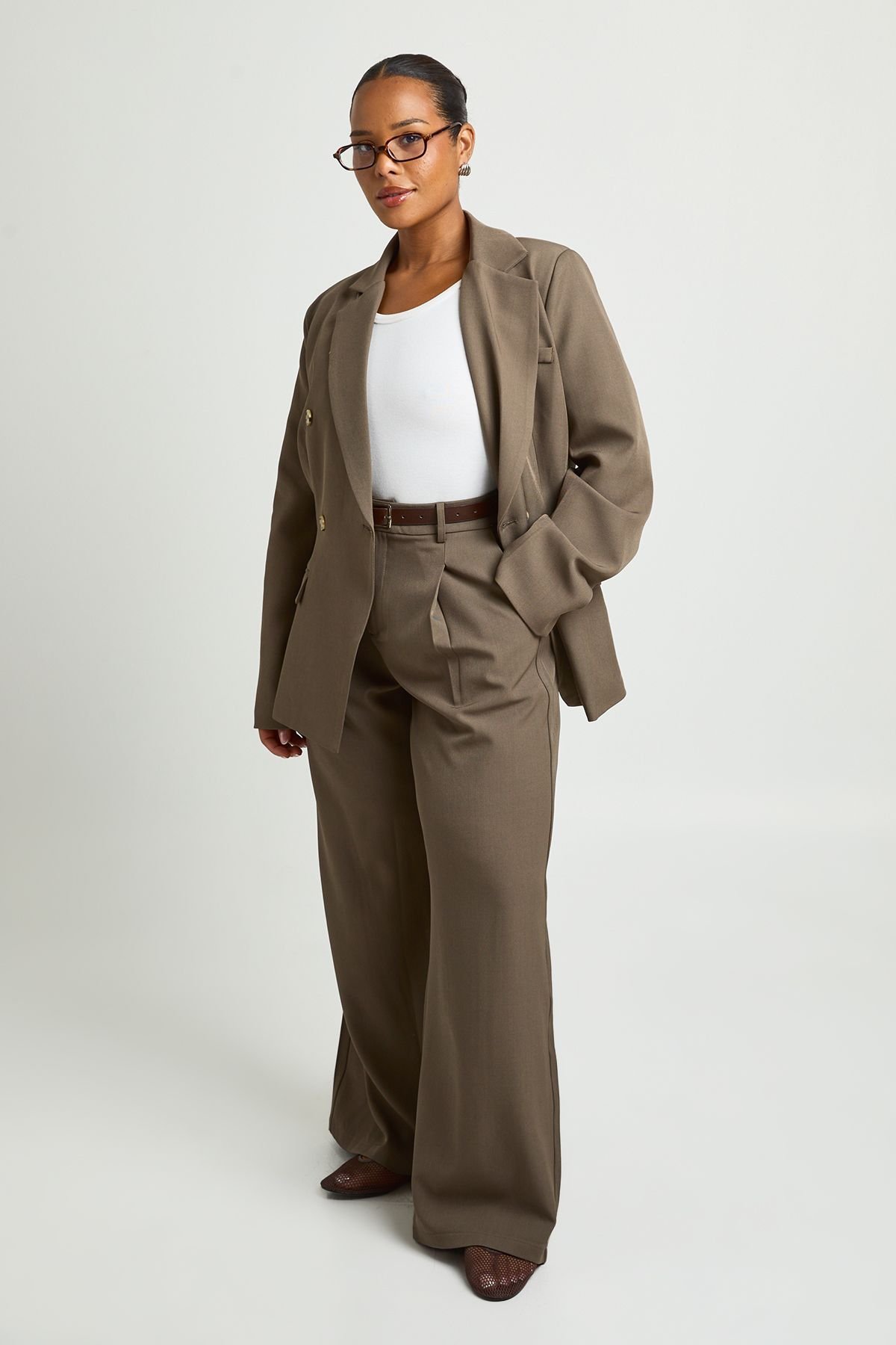 Pantalon à jambes larges - Grande taille