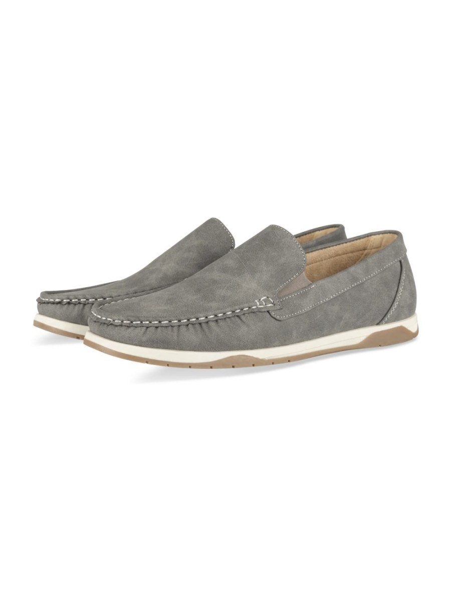 Mocassins semelle bicolore gris