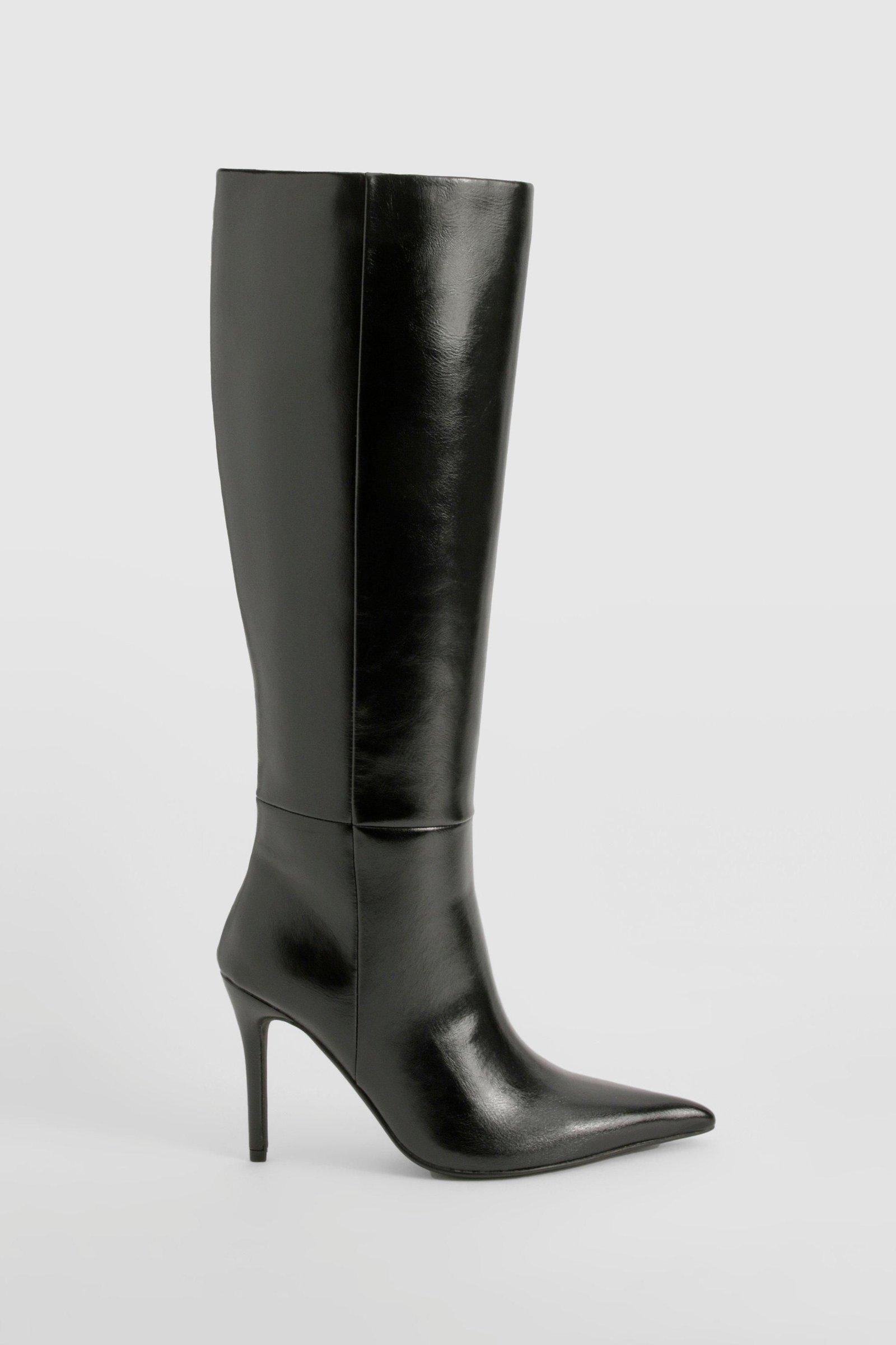 Bottes montantes stilettos à bout pointu