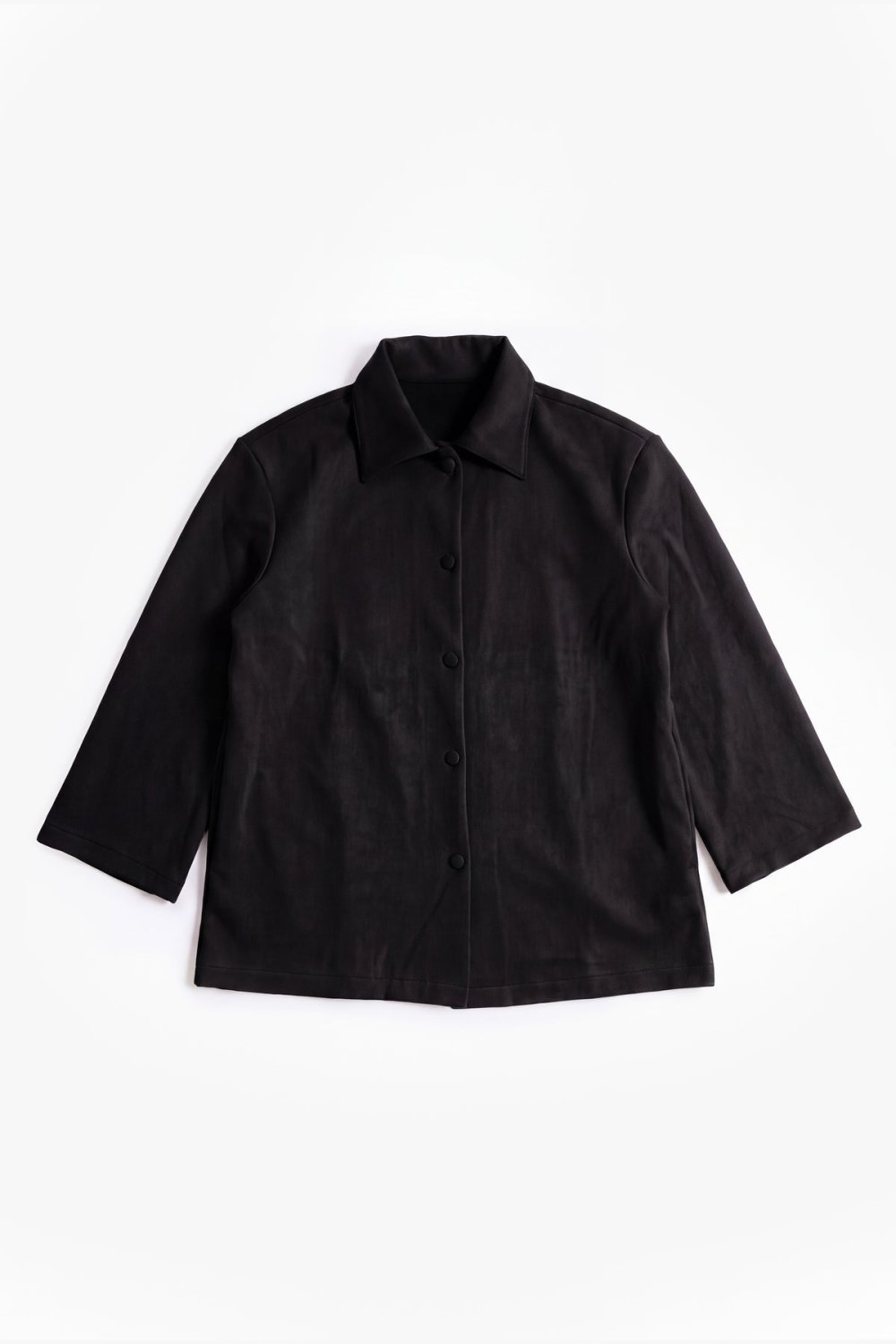 Veste chemise en suédine - Noir