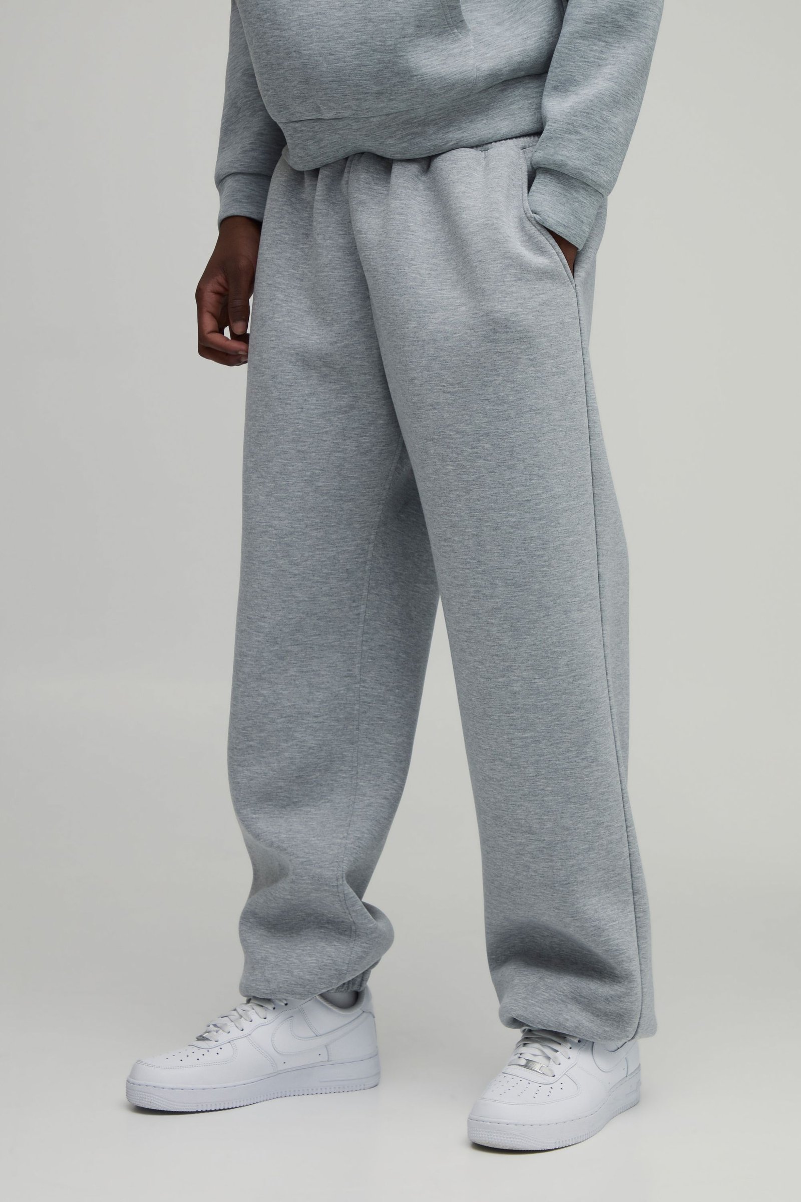Joggers Tall Oversize En Molleton Chiné Lourd Avec Chevilles Resserrées
