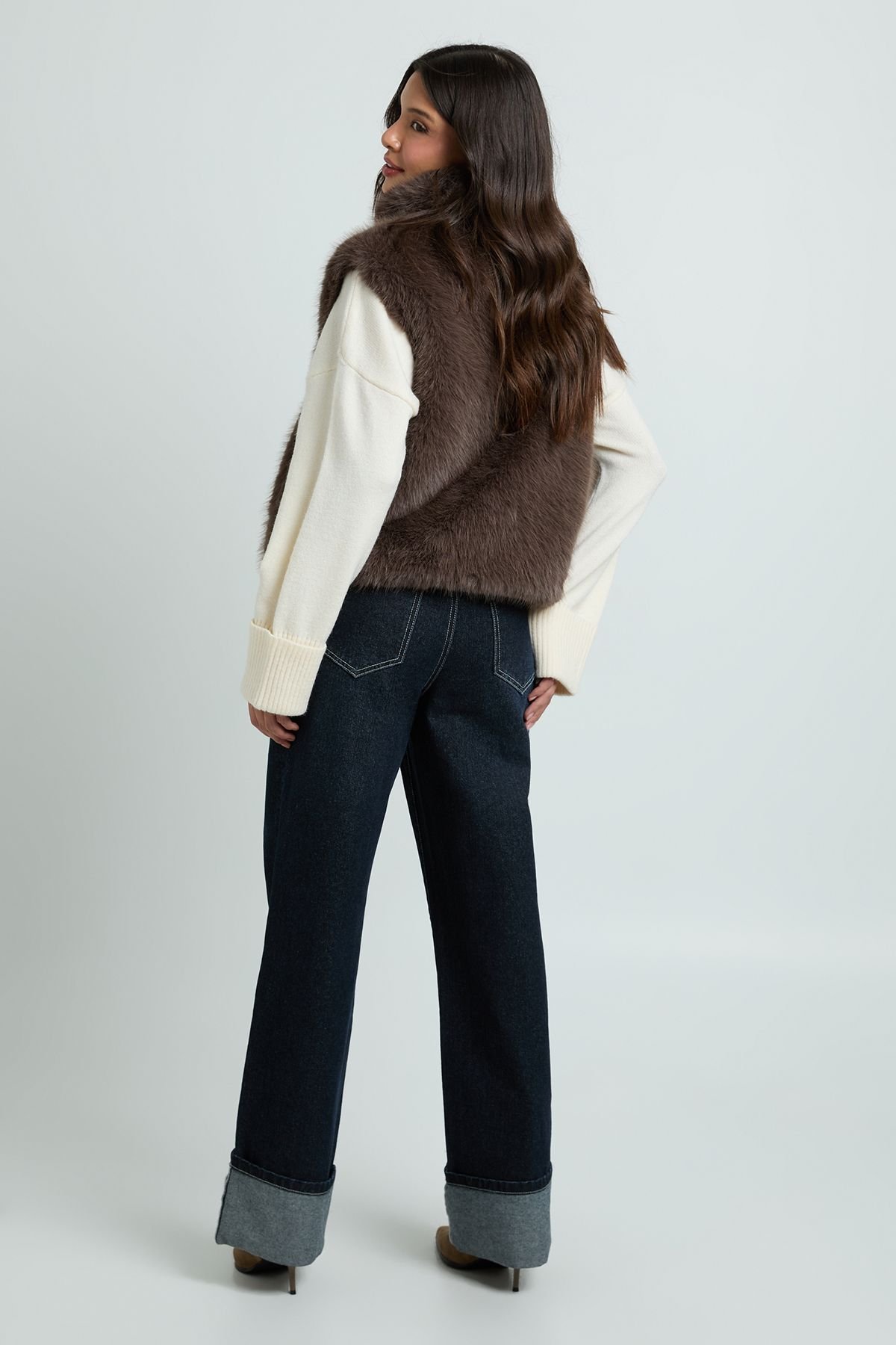 Gilet sans manches en simili