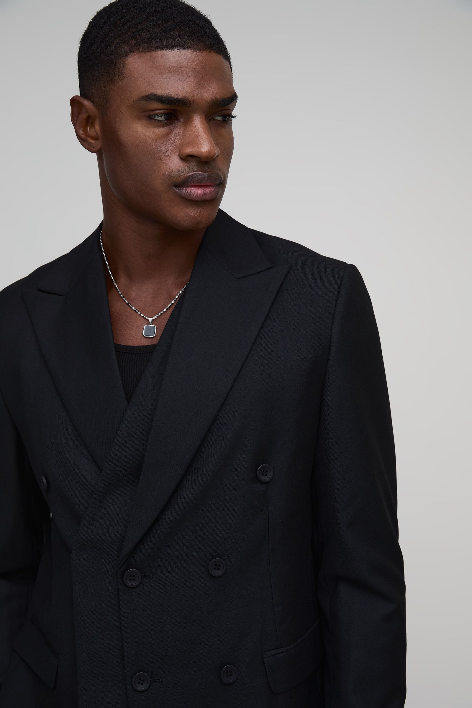 Veste smoking décontractée b double col