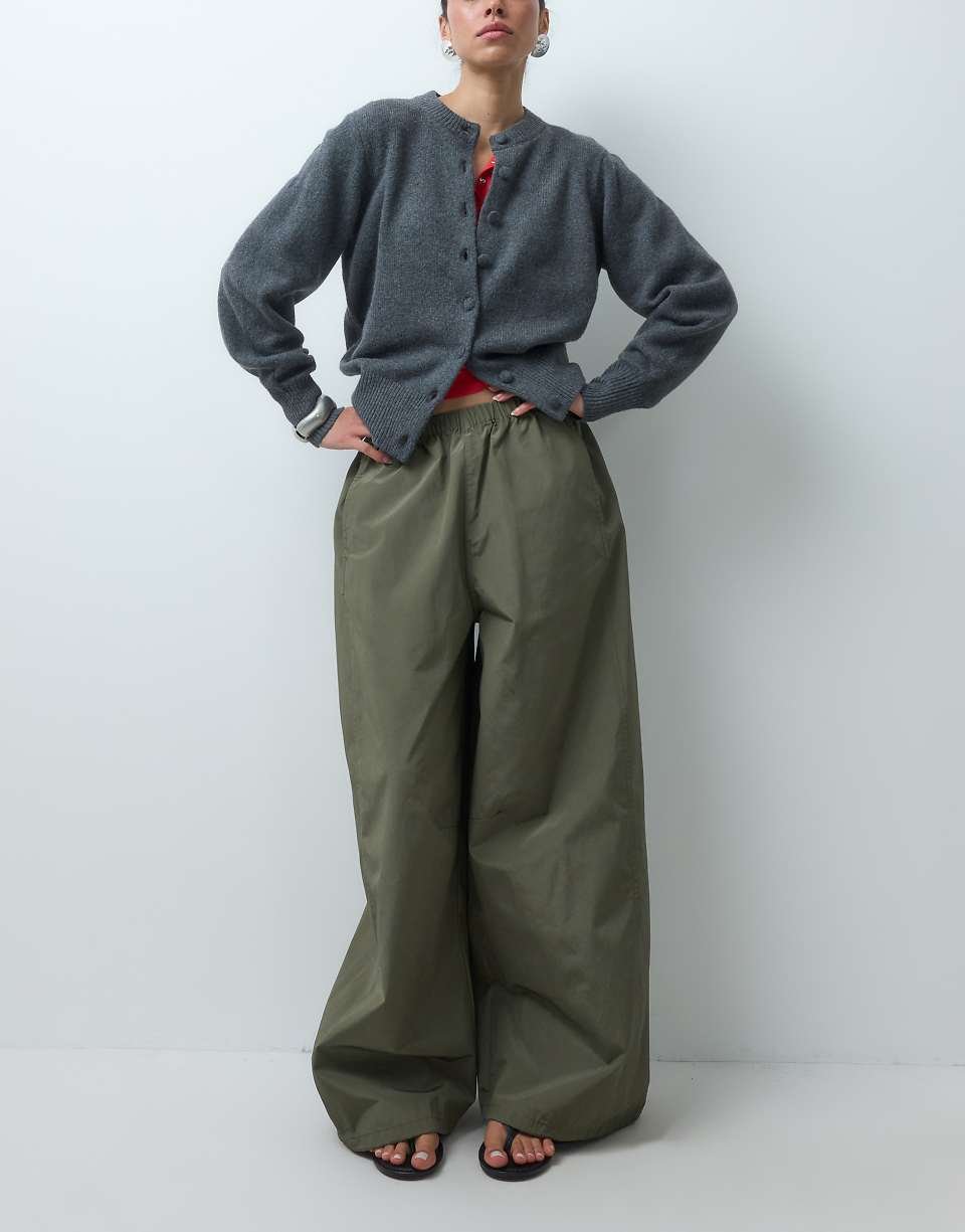 Pantalon bouffant à enfiler - Kaki