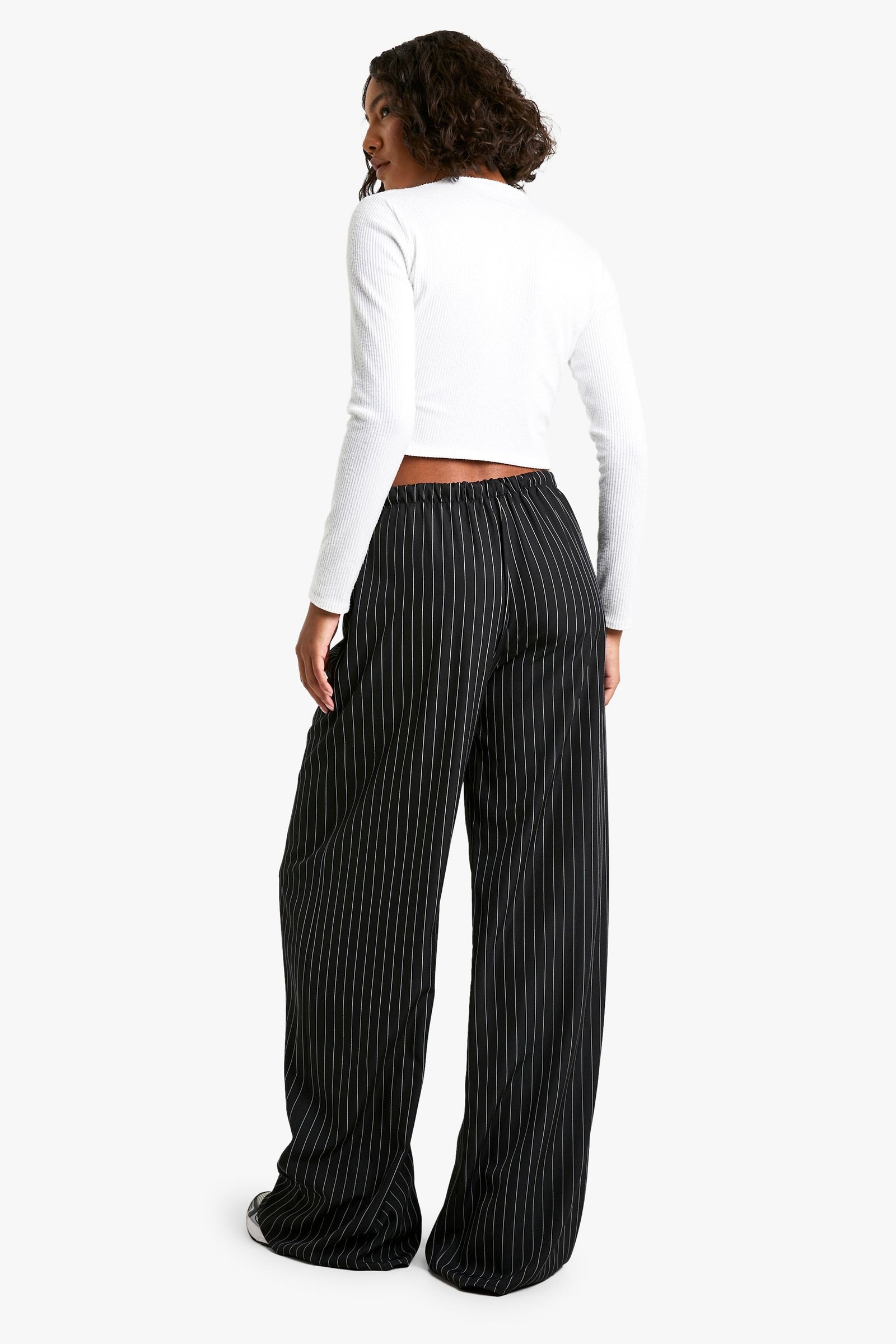 Tall - Pantalon large à rayures et cordon de serrage