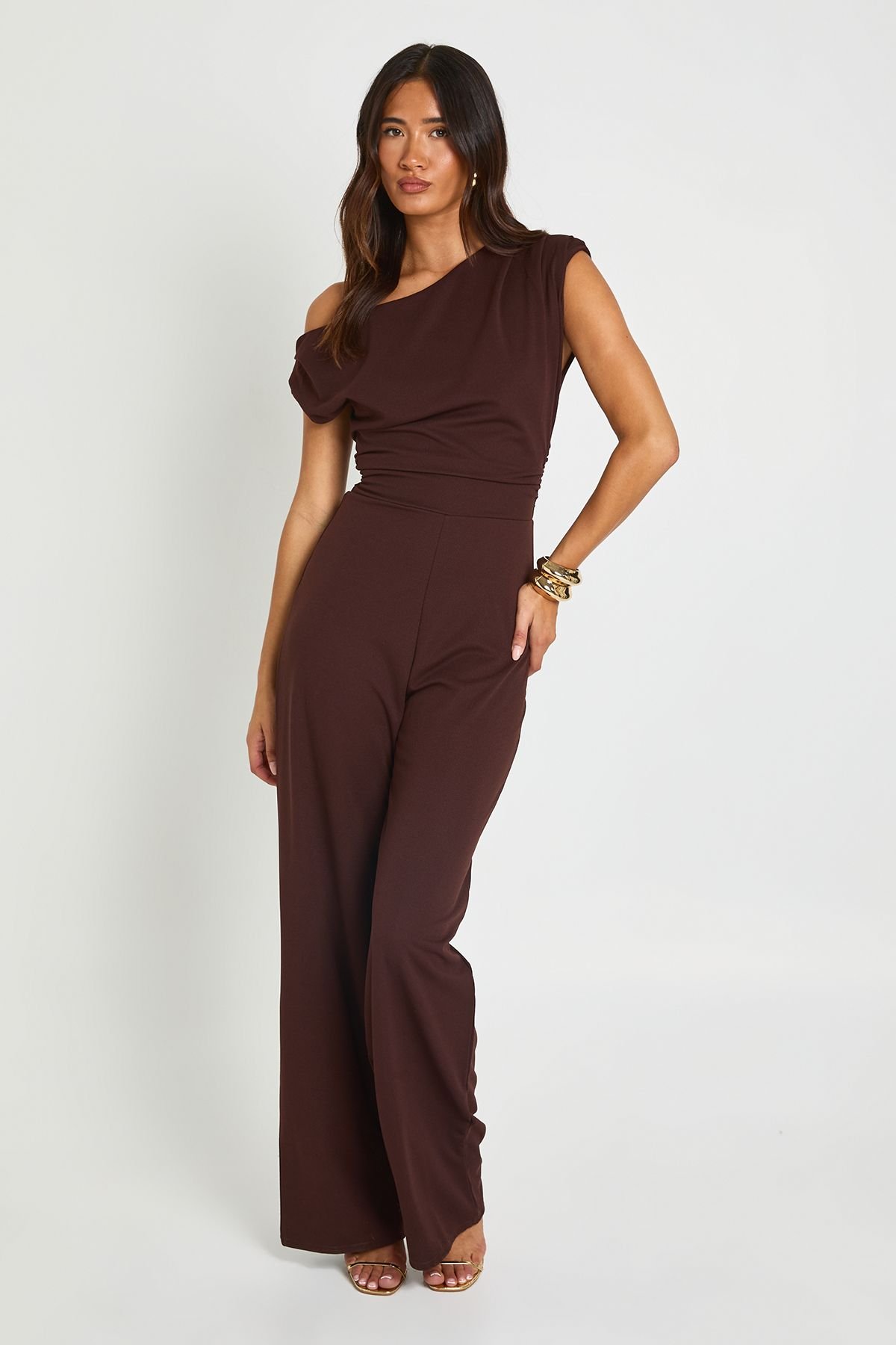 Combinaison pantalon large en crêpe jersey