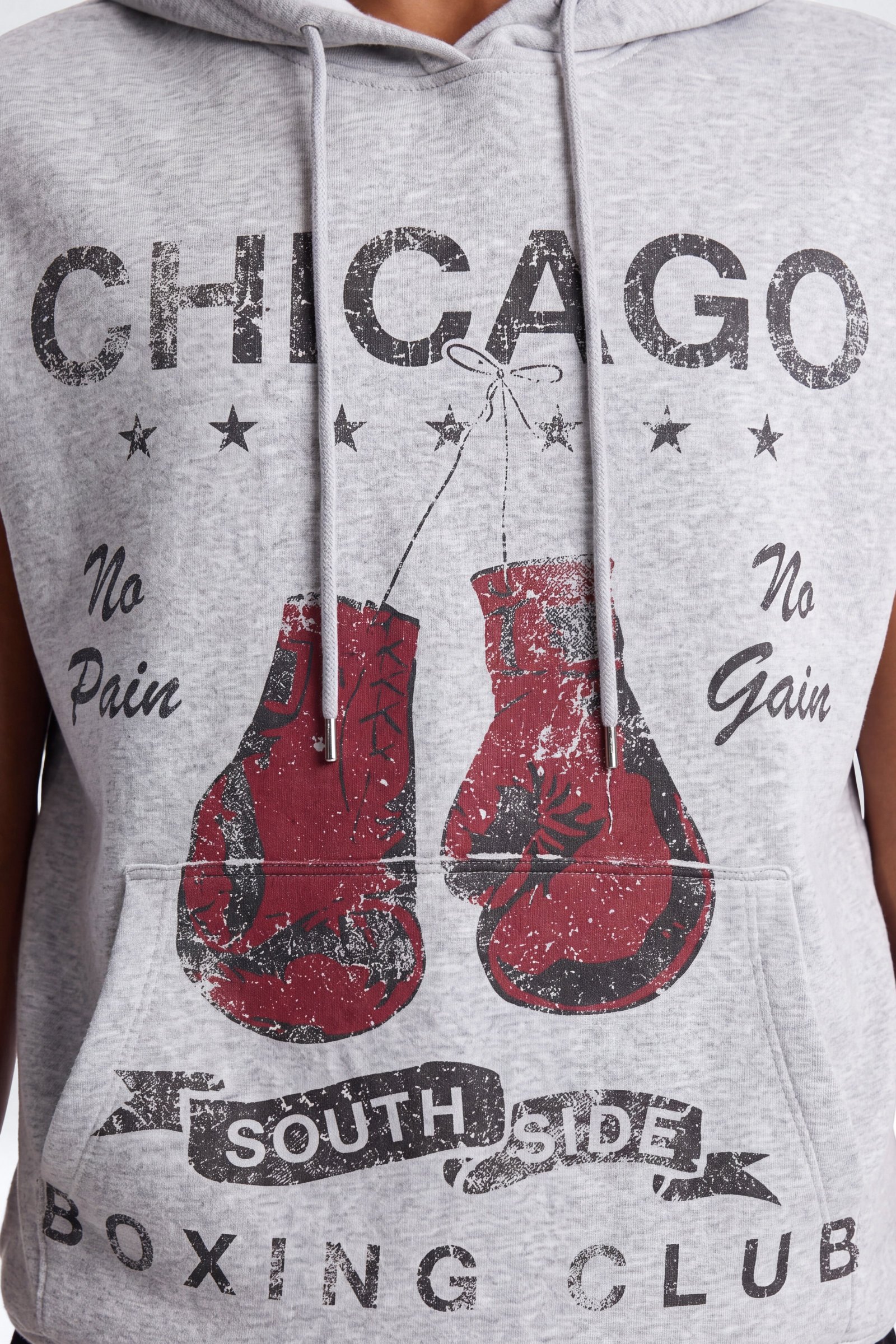 Sweat à capuche sans manches « Chicago Boxing Club »