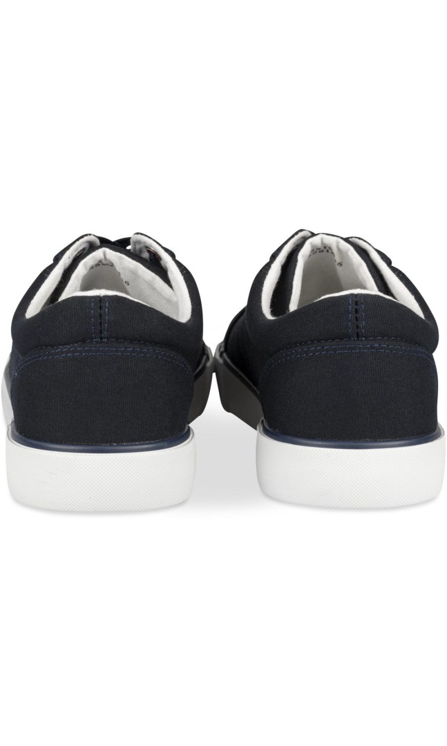 Baskets en toile surpiqûres bleu marine