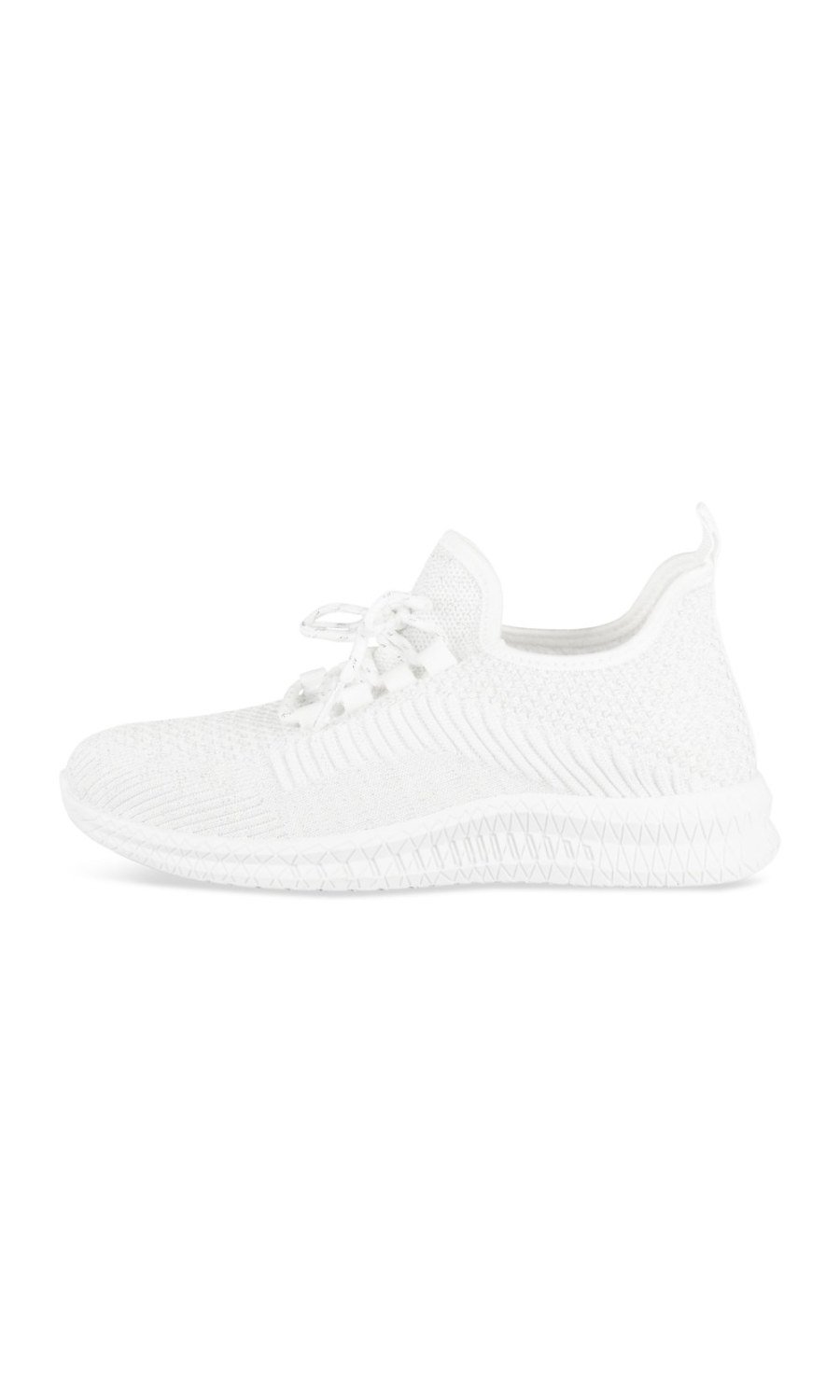 Baskets en maille à lacets blanches