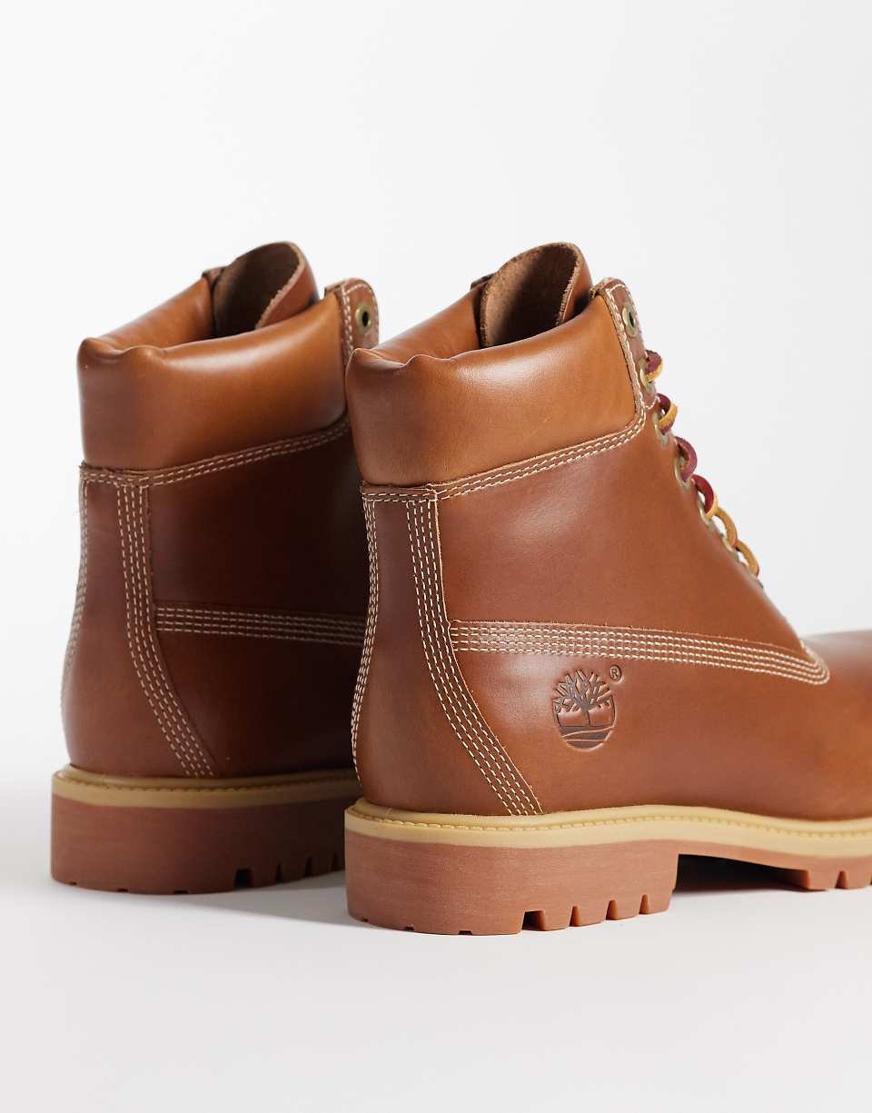 Bottines à lacets 6 pouces marron