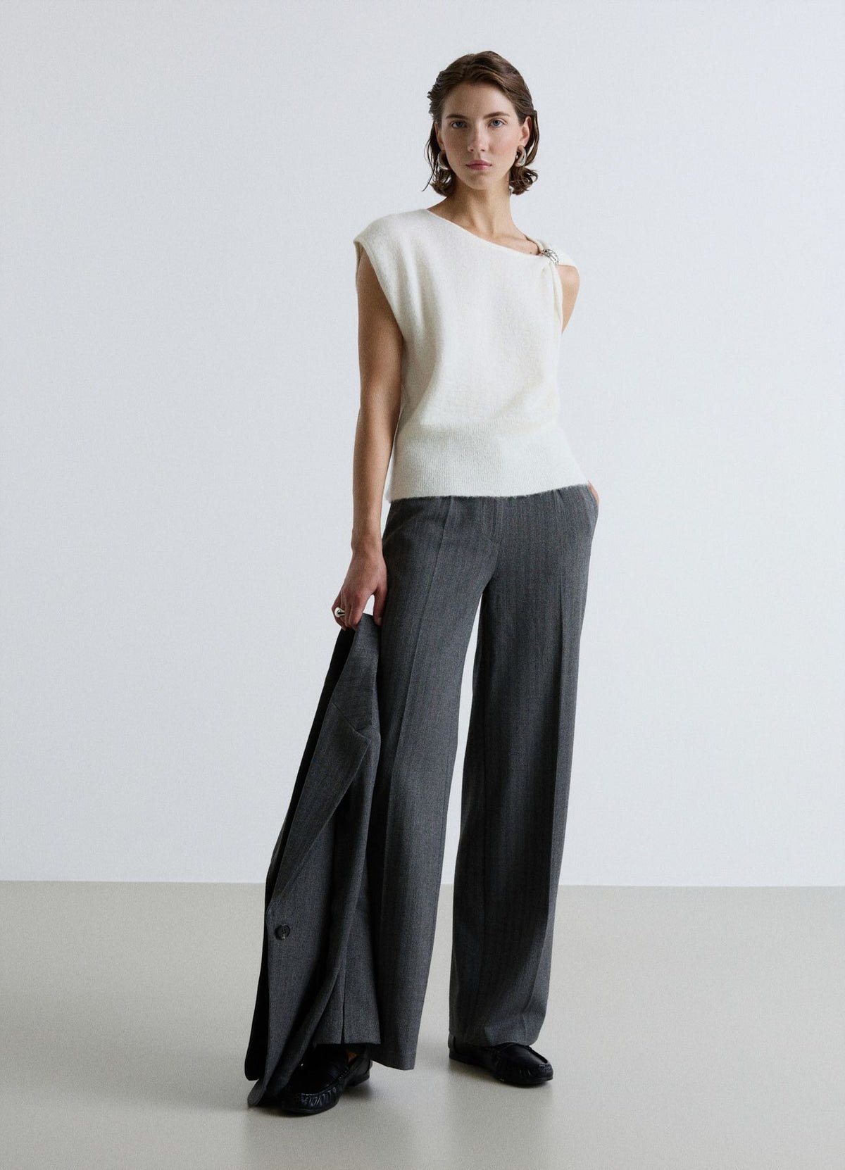 Pull sans manches à anneau