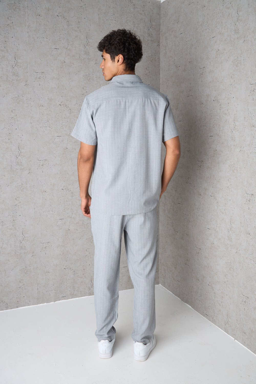 Ensemble chemise w pantalon b khtout rmadi