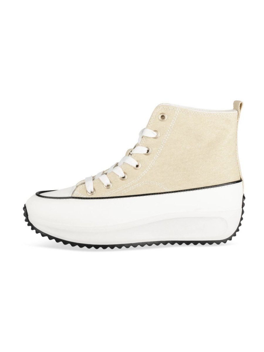 Baskets tal3in b paillettes bej