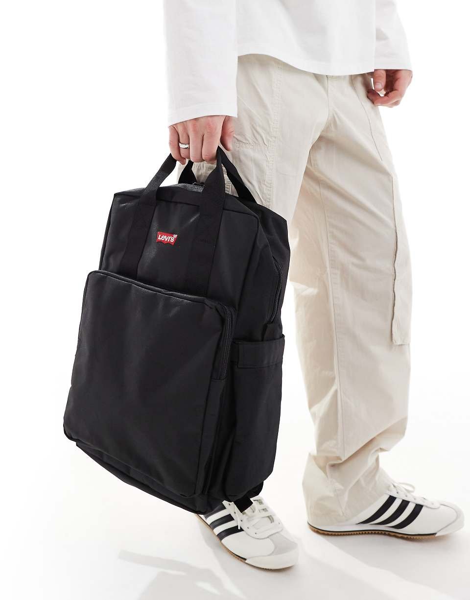 Grand sac à dos avec logo - Noir
