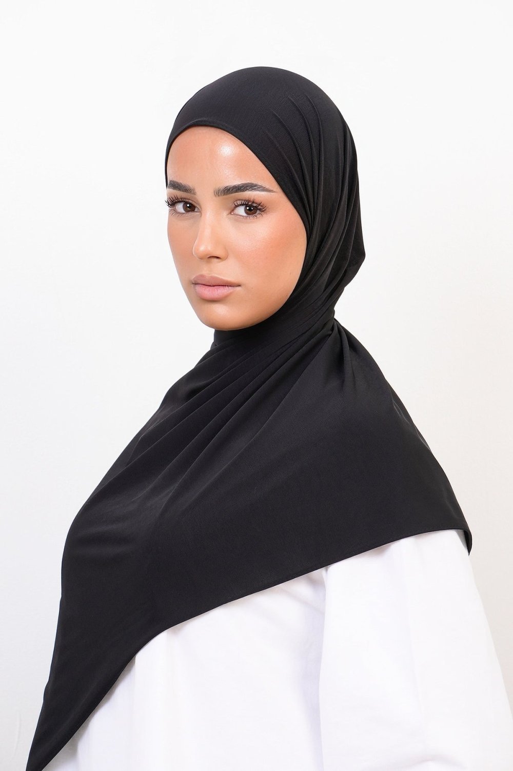 Premium jersey hijab - Black