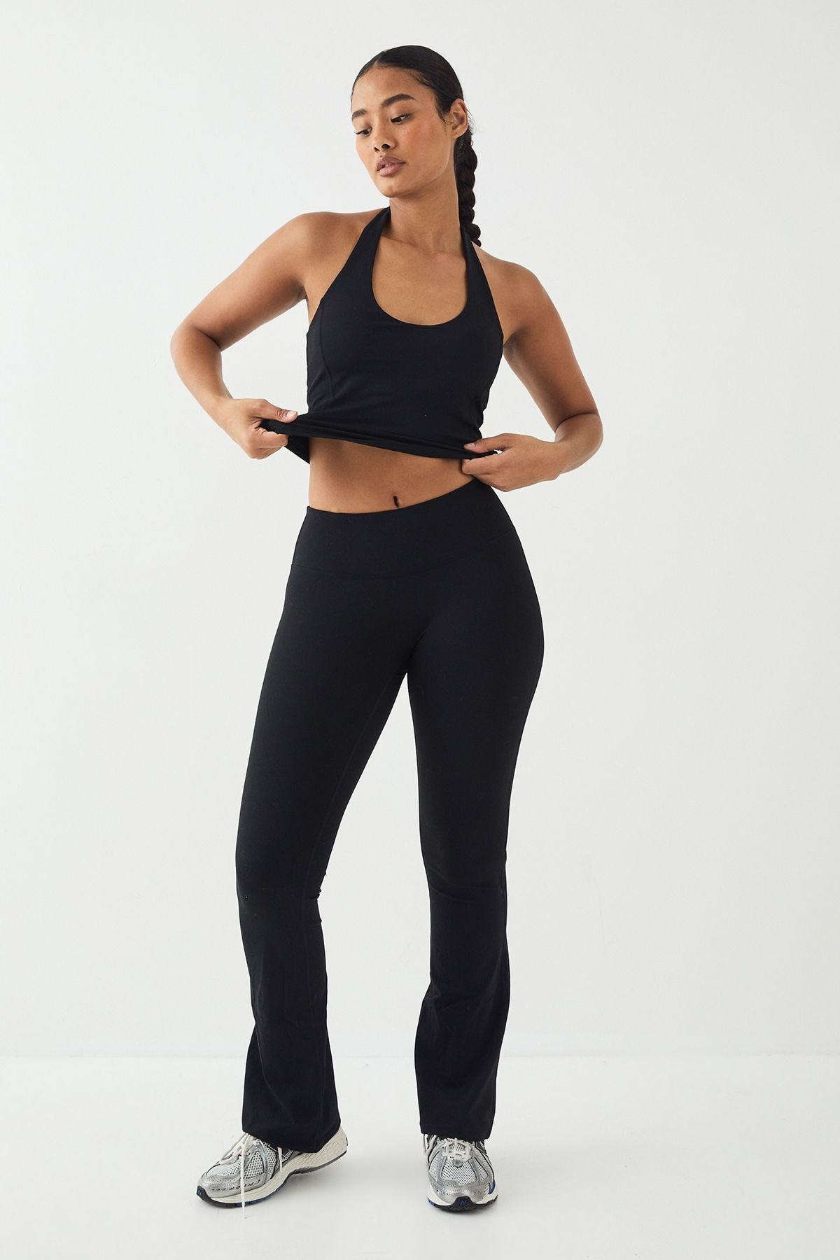 High-waisted flared yoga leggings