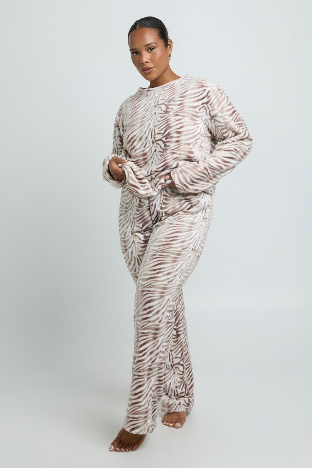 Pyjama haut et pantalon en polaire - Grande taille