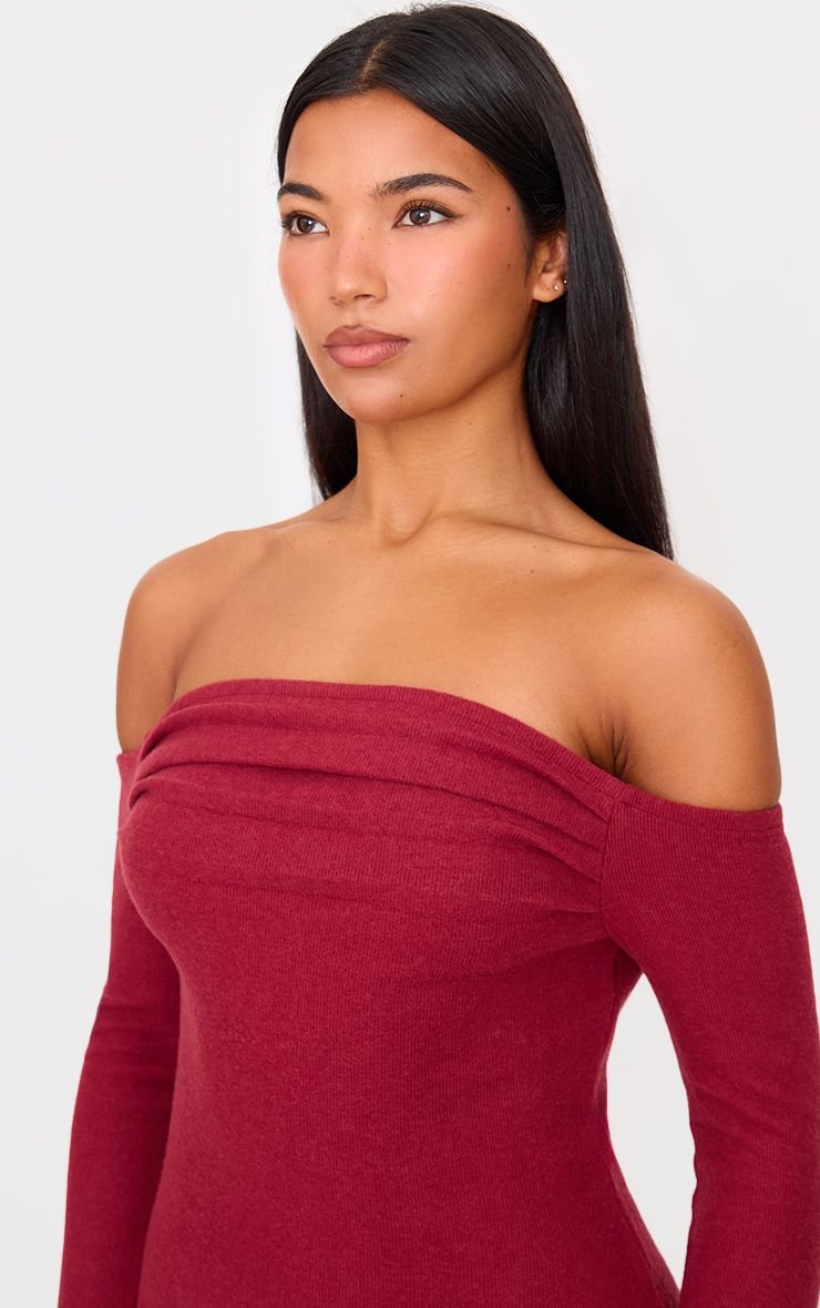 Robe maxi col bardot f côtes tkhan