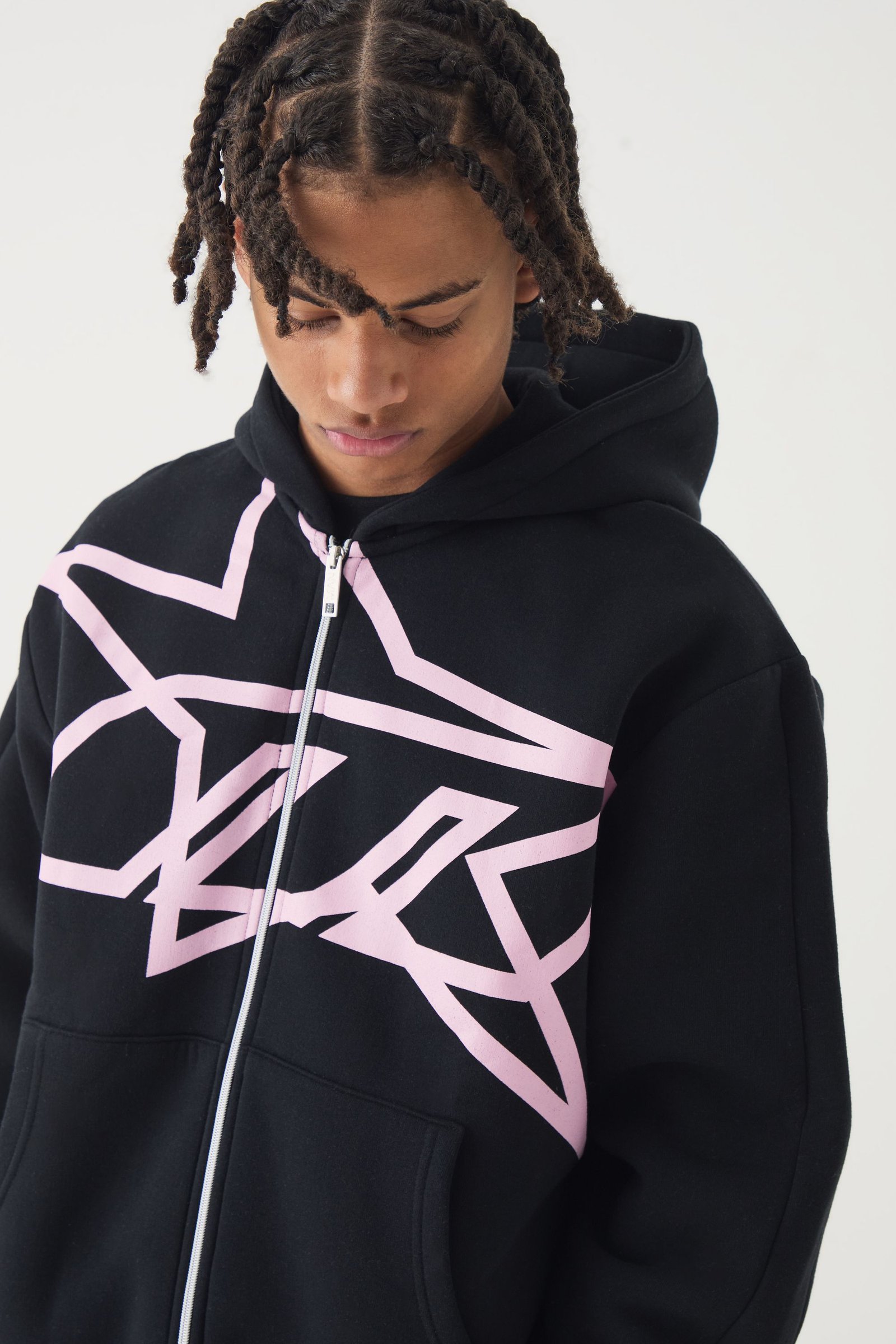Sweat b capuche b zip oversize b njoum