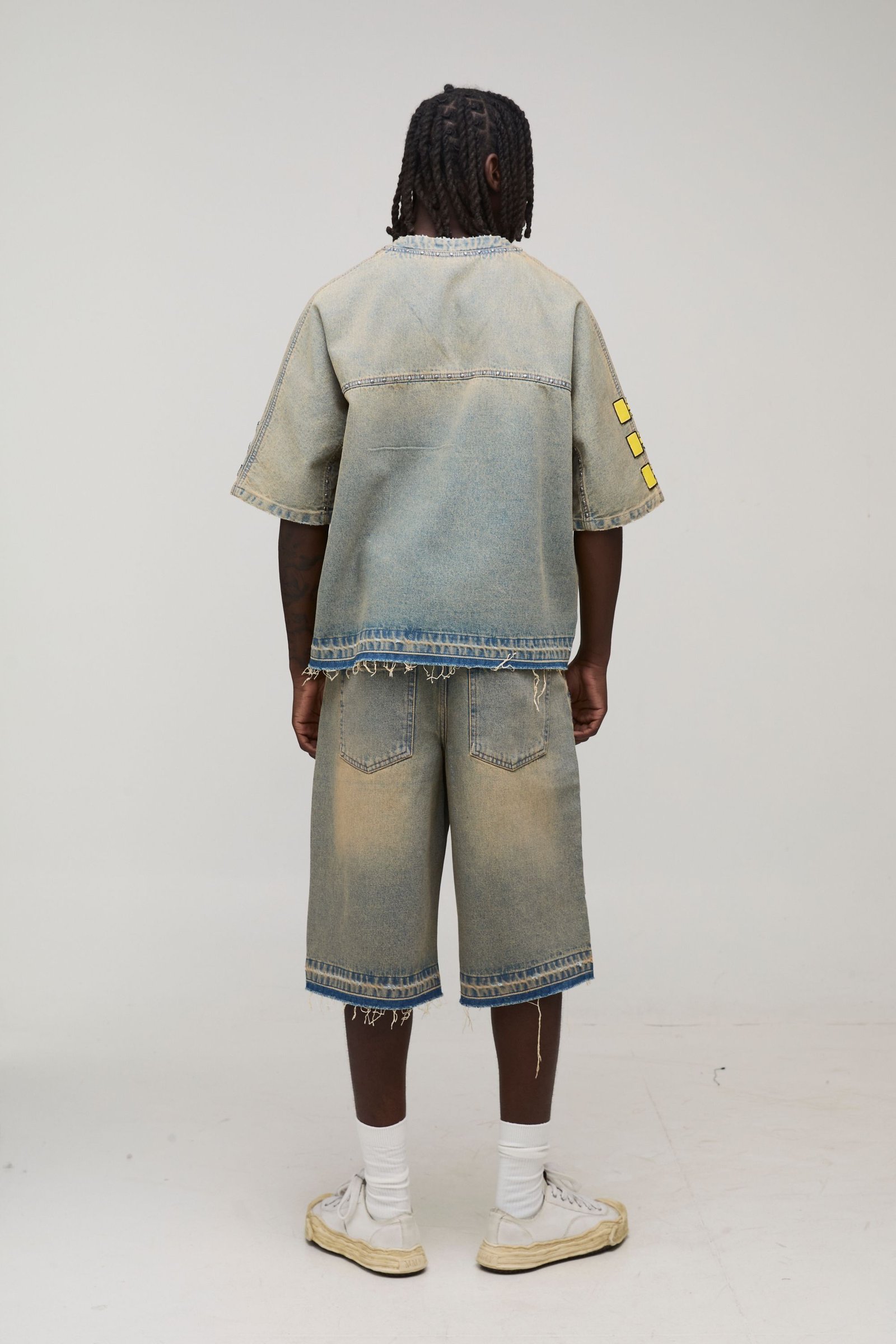Short jean twil mghsoul b badge moto