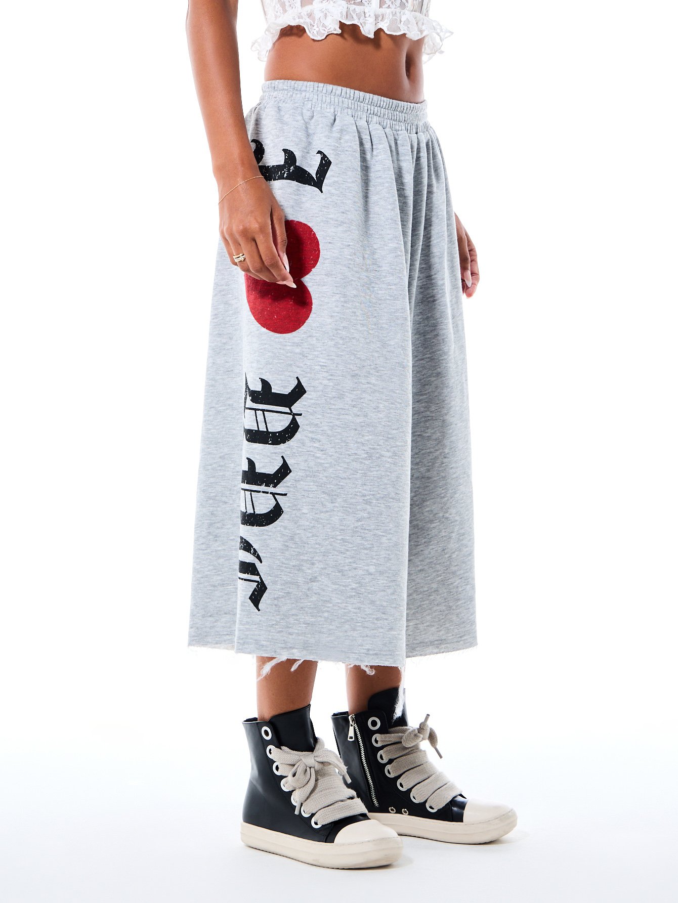 Jupe-pantalon midi à jambes larges