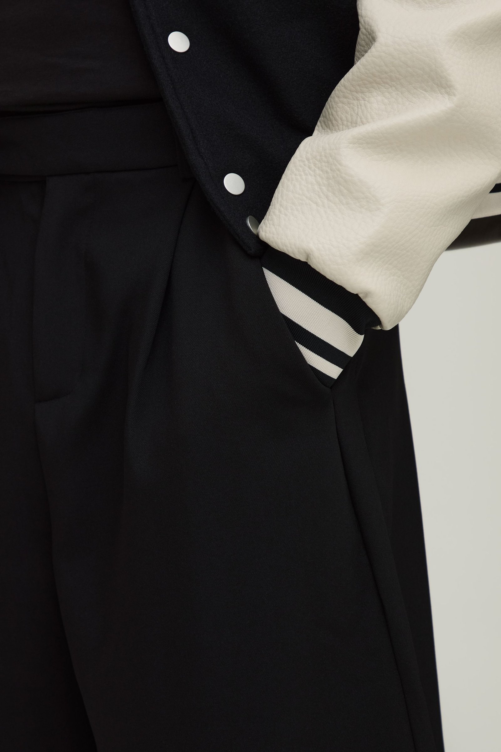 Tailored Extreme Balloon Suit Trousers with Contrast Panels
