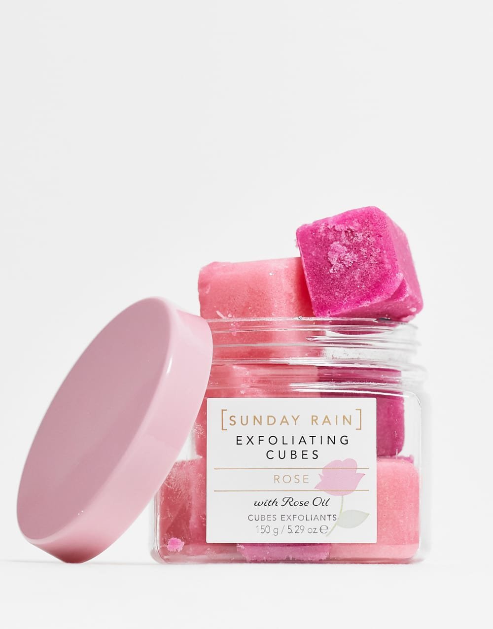 Rose exfoliating cubes - 150 g