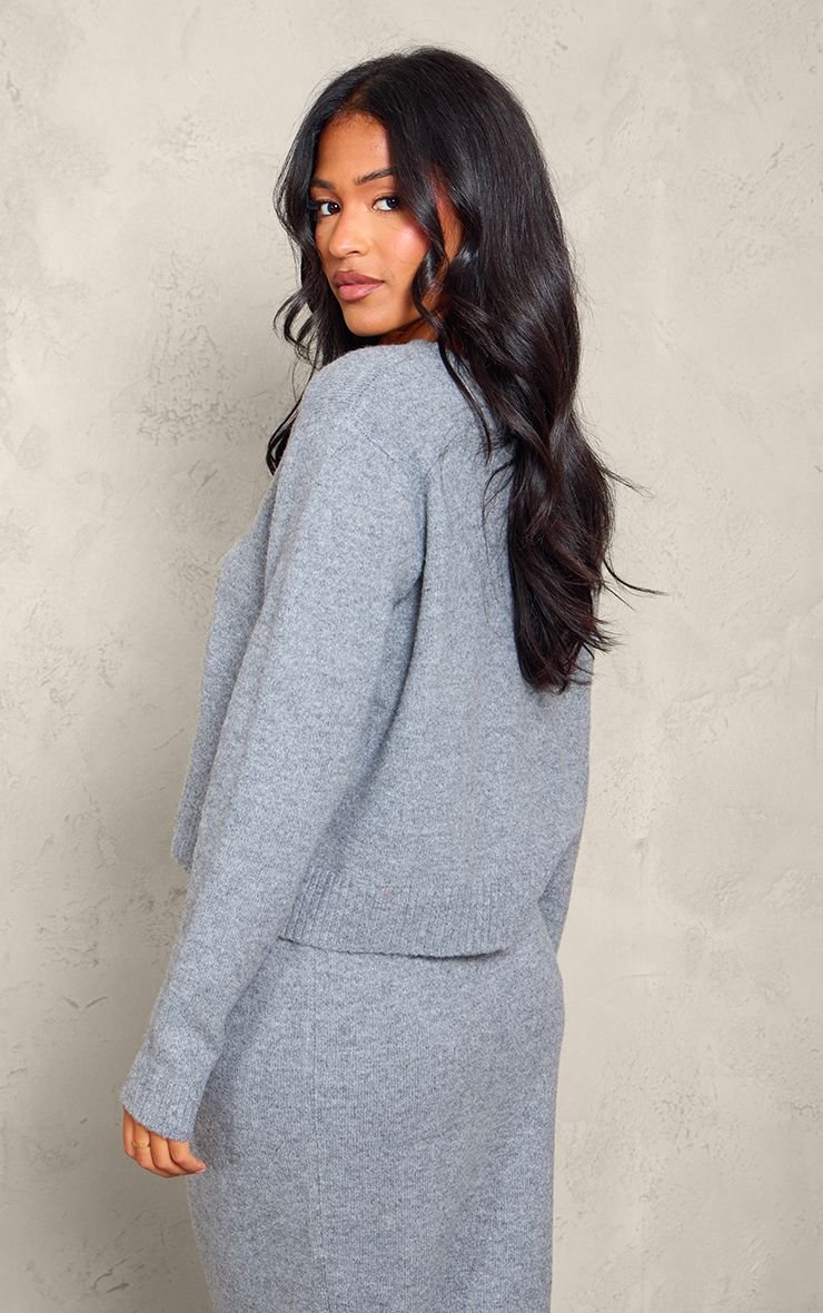 Tall Melange Soft Knit Basic Button-Up Cardigan
