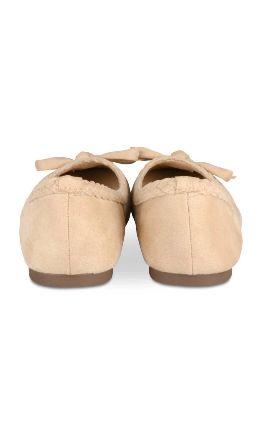Ballerines suédine 7afa mdfoura bej
