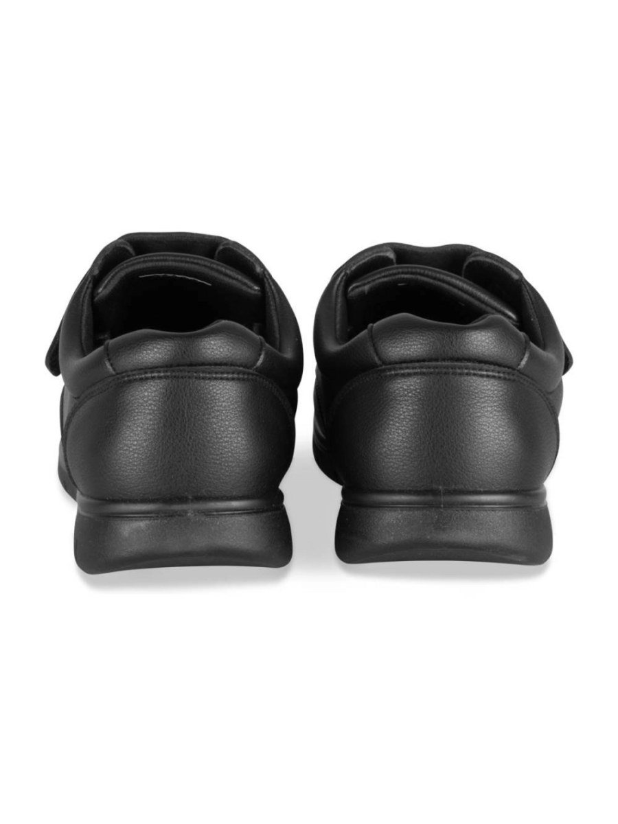 Black hook-and-loop dress shoes