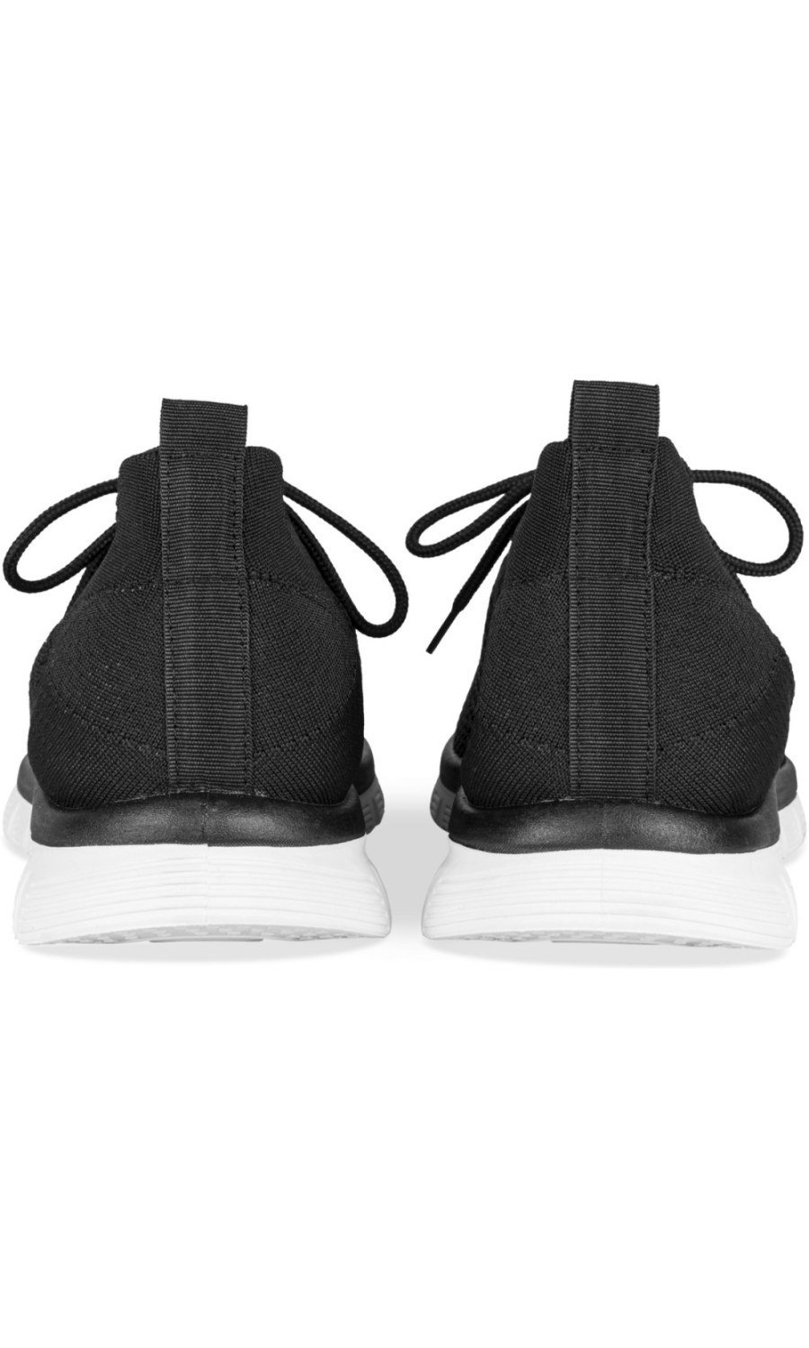 Baskets maille col chaussette noires