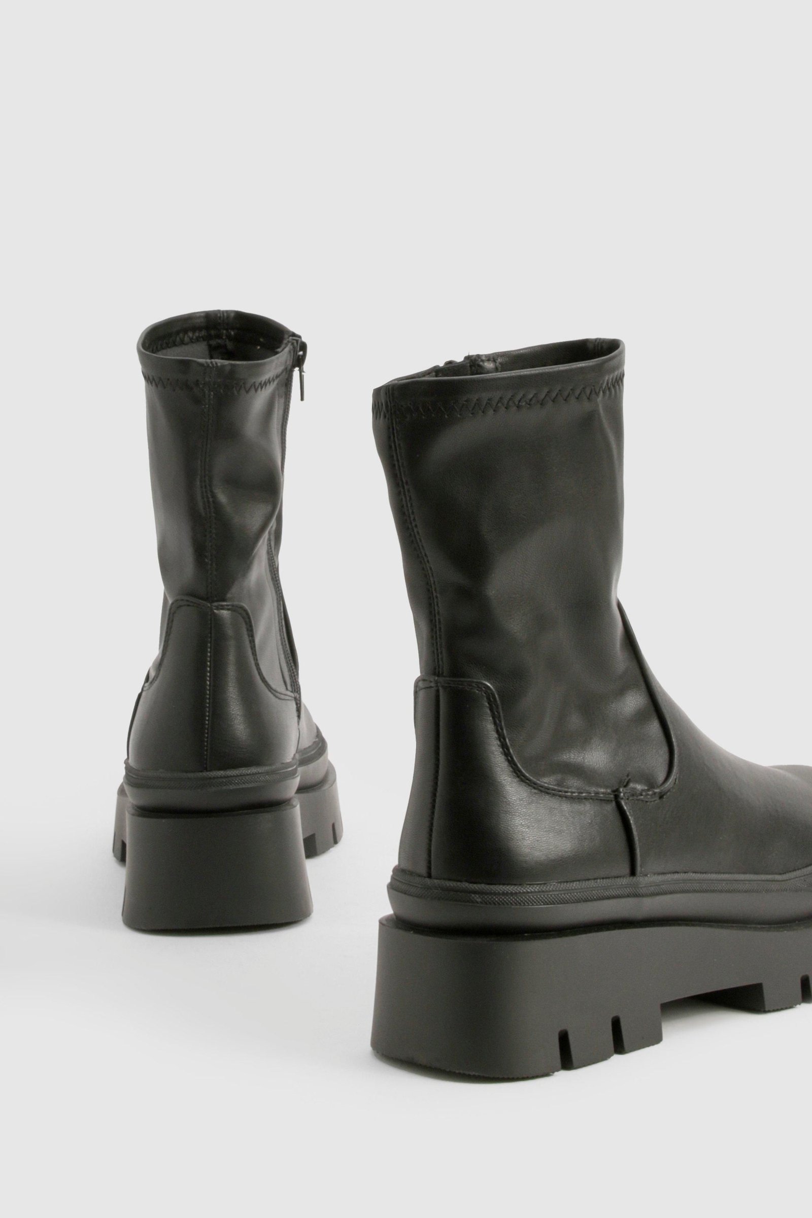 Double sole sock ankle boots