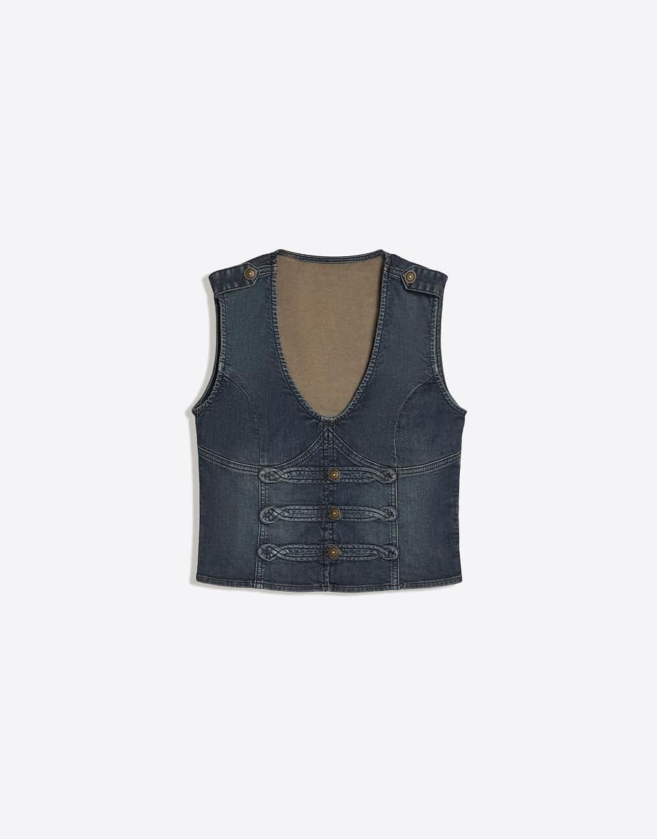 Veste jean bla kmam b boutons - Zre9