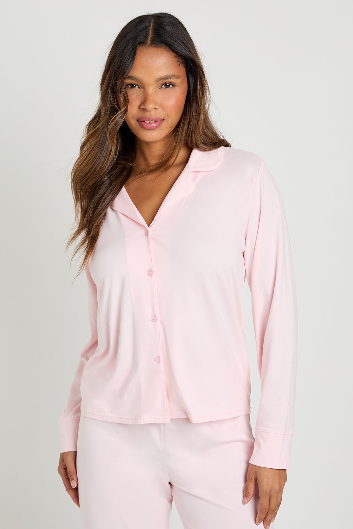 Soft touch shirt and trouser pyjama set
