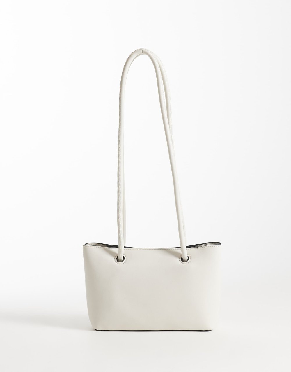 Sac porté épaule en similicuir crème