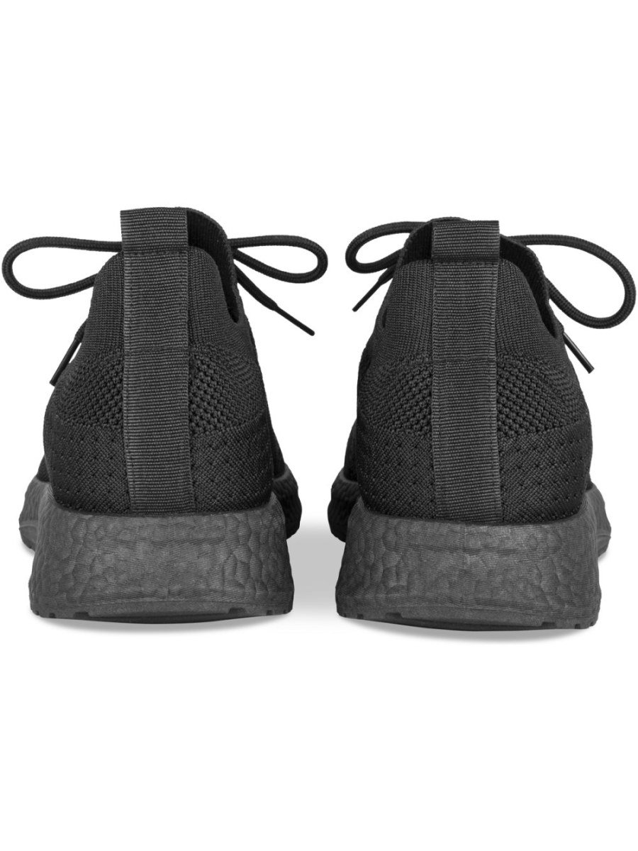 Black ribbed knit sock trainers