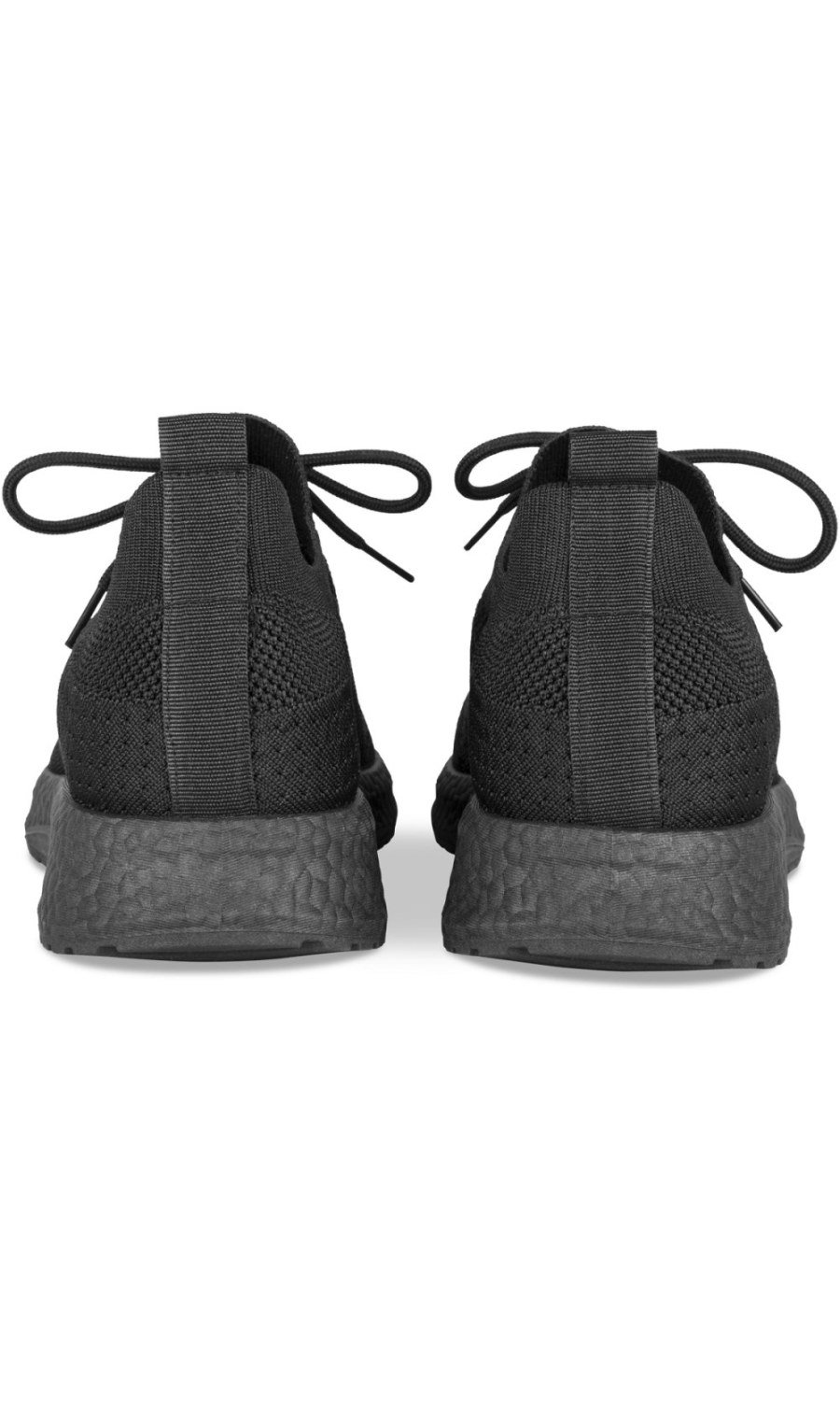 Black ribbed knit sock trainers