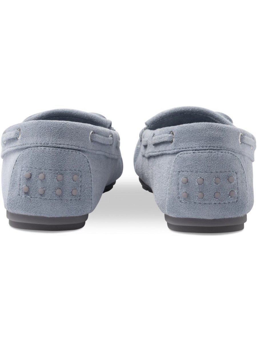 Mocassins à nœud et perles bleu ciel