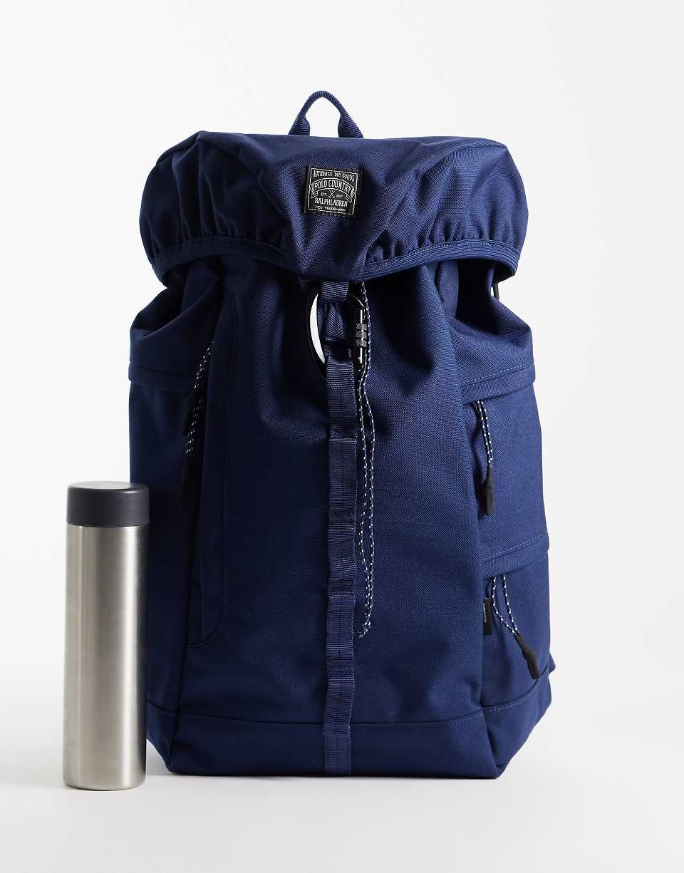 Grand sac à dos en toile - Bleu marine Newport