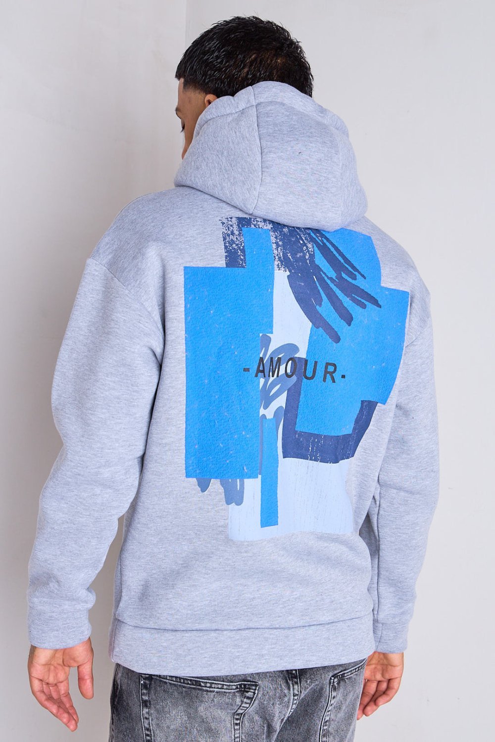 Grey hoodie with amour lettering