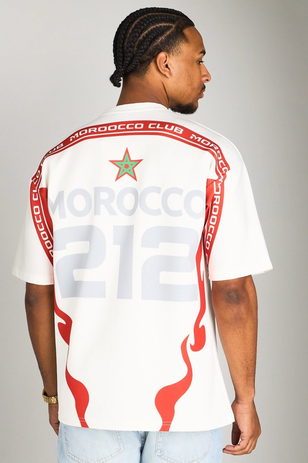 White two-tone Morocco 212 tee