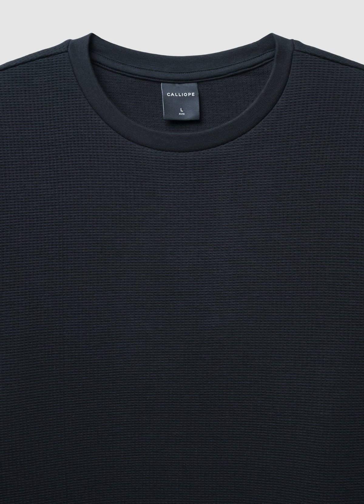 Sweat col rond en tissu texturé