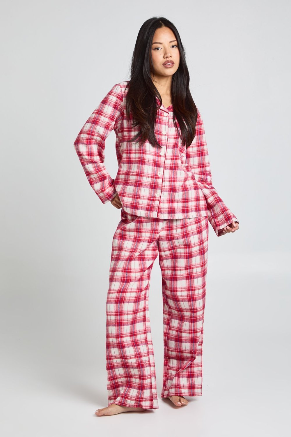 Pyjama chemise w sarwal f flanelle - Petite