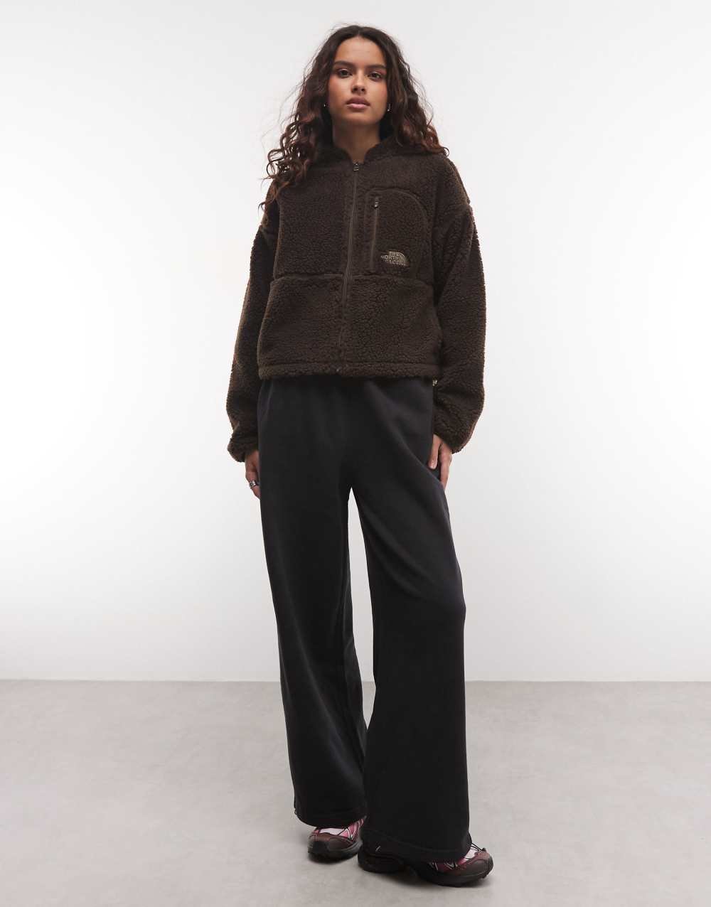 Extreme Pile zip-up fleece in brown