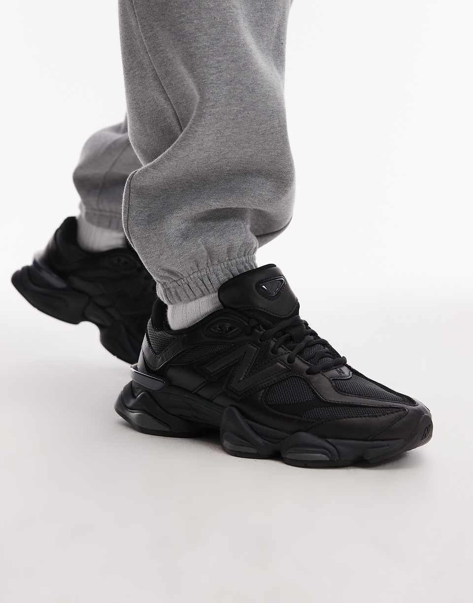 9060 trainers in triple black