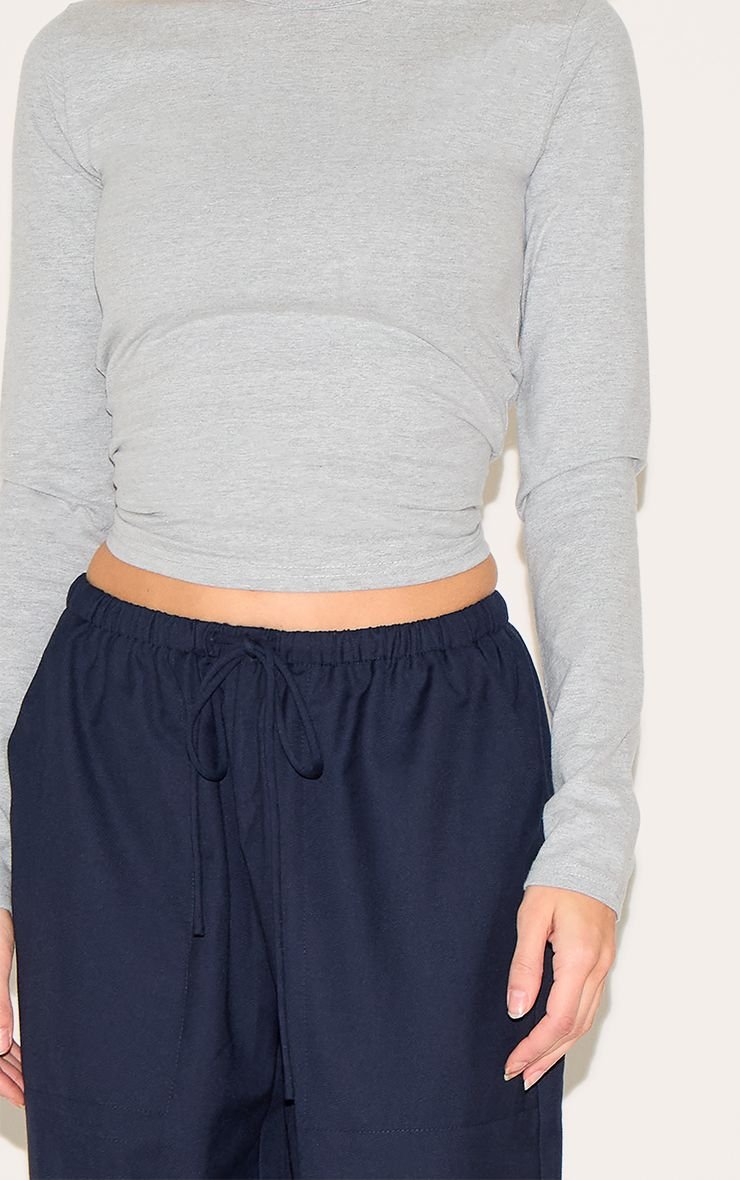 T-shirt ajusté à manches longues en coton