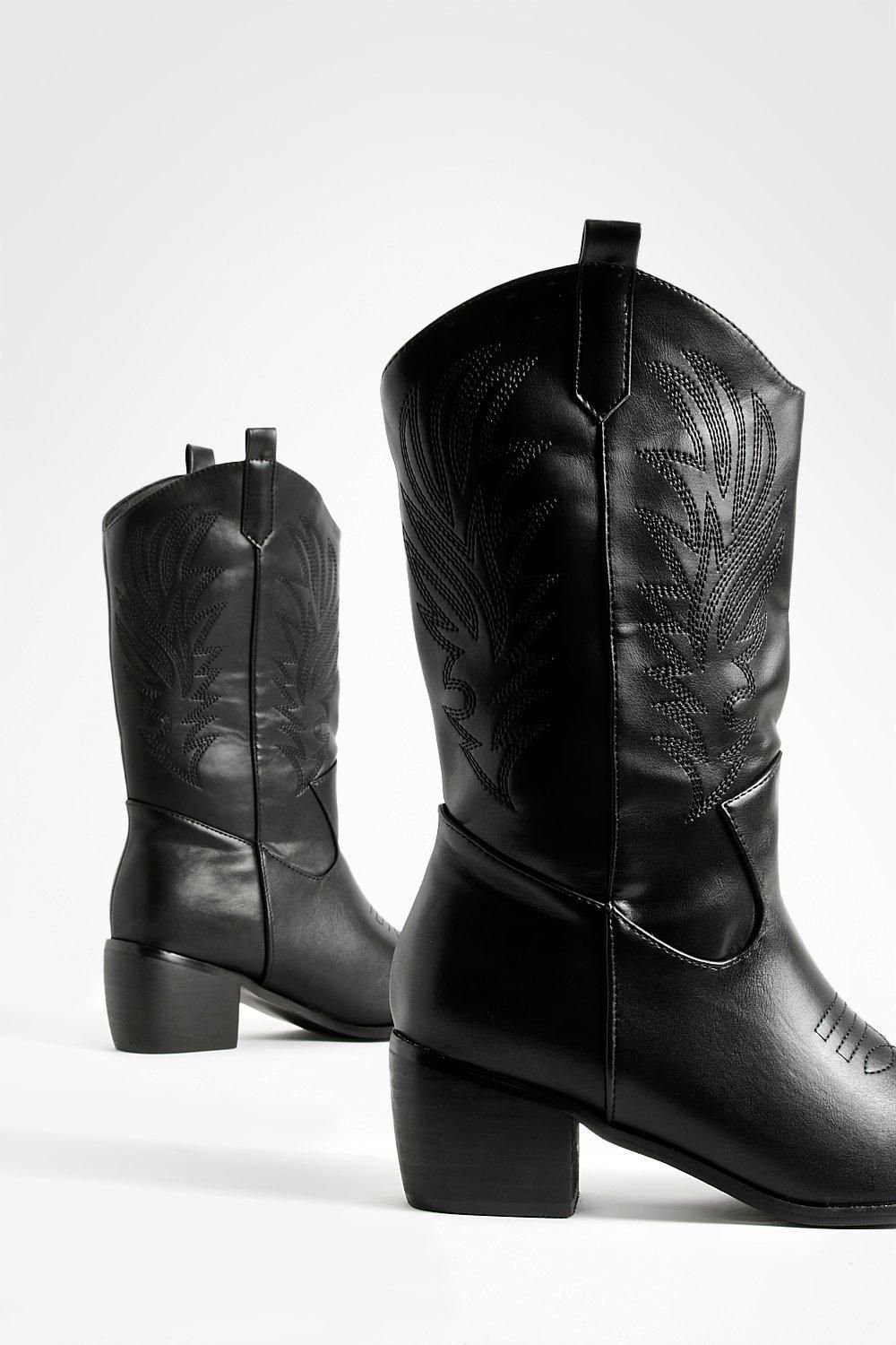 Bottines western b languette - Pied large