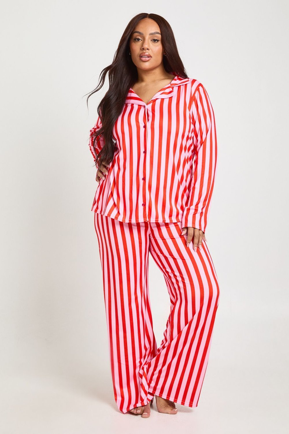 Pyjama haut w sarwal mkhettet - Grande taille