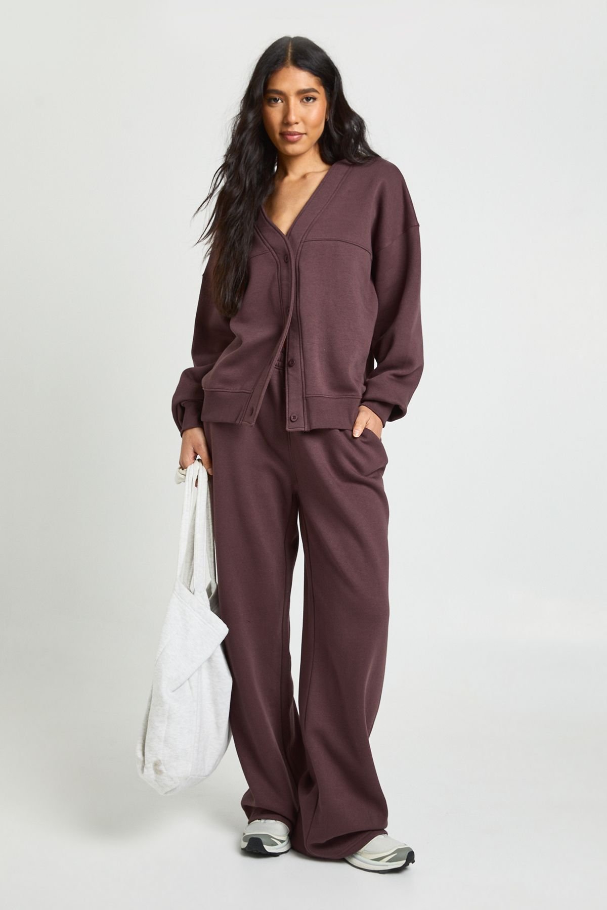 Ensemble de Survêtement Tall Cardigan Boutonné et Jogging Droit